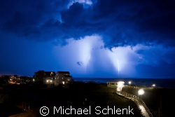 Some lightning over the water on a recent visit to Atlant... by Michael Schlenk 